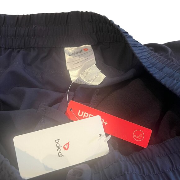 Men's NWT Baleaf Athletic Navy Drawstring Shorts Size Large - Picture 3 of 5